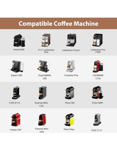 Cápsulas Reutilizables ZOCOVHI para Espresso Nespresso 6pcs