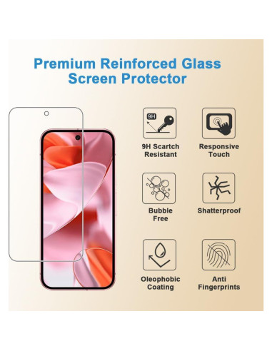 Protector de Pantalla Vidrio Templado HYGAMOCC para Google Pixel 9
