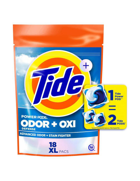 Detergente para Ropa Tide Ultra OXI Power PODS 18 Cápsulas Detergente para Ropa Tide Ultra OXI Power PODS 18 Cápsulas