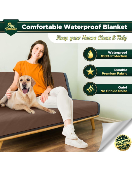 Manta Impermeable King Paw Buddies - Protector Suave y Reversible Manta Impermeable King Paw Buddies - Protector Suave y Reversible