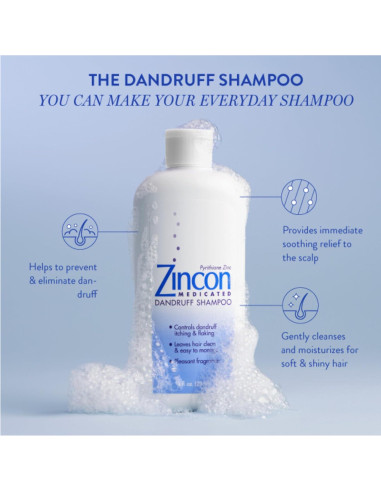 Champú Medicado Zincon Anticaspa 236.6 ml - Alivio Picazón