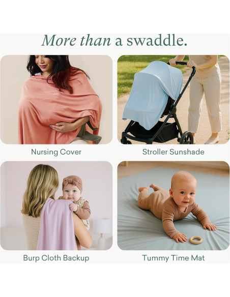 Manta de Envoltura PurComfy 119.4x119.4 cm Viscosa Bambú Bebé Manta de Envoltura PurComfy 119.4x119.4 cm Viscosa Bambú Bebé