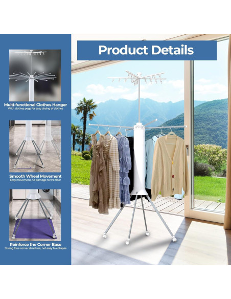 Estante de Secado de Ropa Plegable GCCSJ 2 Niveles 3.76 kg Estante de Secado de Ropa Plegable GCCSJ 2 Niveles 3.76 kg