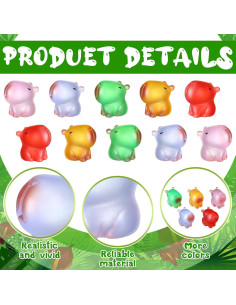 50 Figuras de Capibara Luminiscentes Simgoing 2.3 cm Multicolor 2