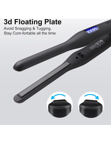 Plancha de Pelo Mini Profesional JAETON 2 en 1 para Cabello Corto
