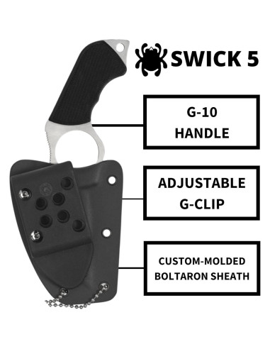 Cuchillo EDC Spyderco Swick 5 con hoja de acero LC200N 14.9cm