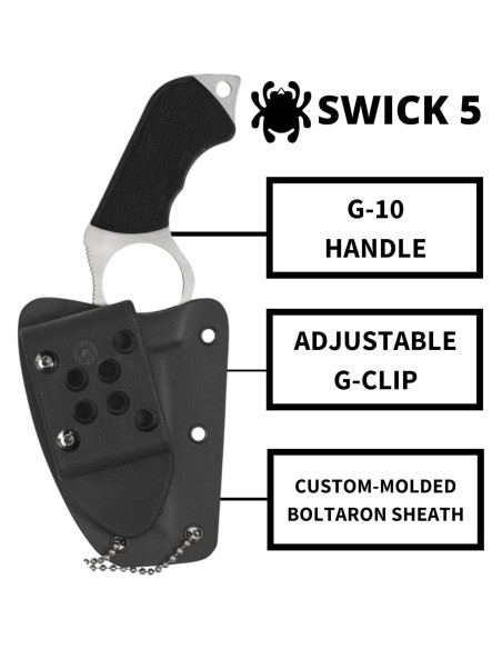 Cuchillo EDC Spyderco Swick 5 con hoja de acero LC200N 14.9cm Cuchillo EDC Spyderco Swick 5 con hoja de acero LC200N 14.9cm