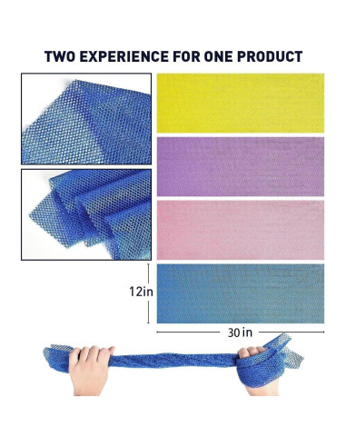 Esponja de Baño Exfoliante Africana Cmetta 6 Pcs - Colores Variados