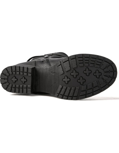 Botas de Motocicleta para Mujer Globalwin - Cuero Sintético Negro