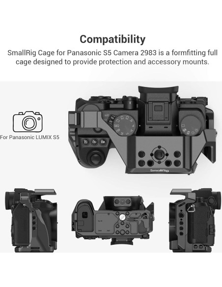 Jaula de cámara SmallRig 2983 para Panasonic LUMIX S5/S5D Jaula de cámara SmallRig 2983 para Panasonic LUMIX S5/S5D