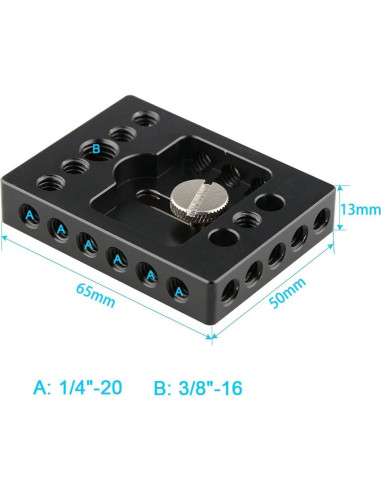 Base de cámara CAMVATE con orificios 1/4" y 3/8" + Brazo mágico