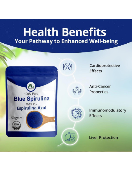 Polvo de Espinaca Azul AimGrow 50g - Antioxidante Natural Polvo de Espinaca Azul AimGrow 50g - Antioxidante Natural
