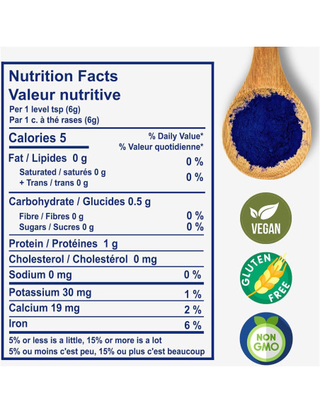 Polvo de Espinaca Azul AimGrow 50g - Antioxidante Natural Polvo de Espinaca Azul AimGrow 50g - Antioxidante Natural
