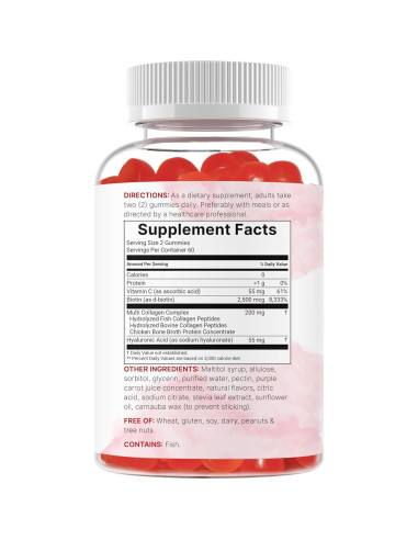 Gominolas de Multi Colágeno Micro Ingredients 120 g Sin Azúcar