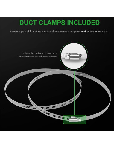 Conducto Flexible de Aluminio iPower 20 cm x 7.62 m HVAC