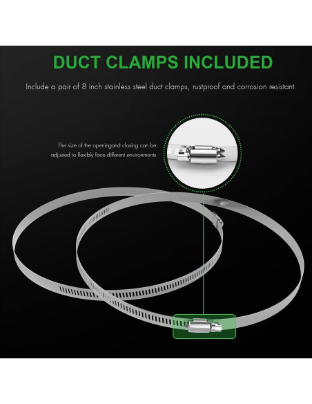 Conducto Flexible de Aluminio iPower 20 cm x 7.62 m HVAC