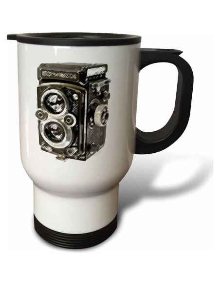 Taza de Viaje Acero Inoxidable 3dRose Vintage Cámara Reflex 396 ml Taza de Viaje Acero Inoxidable 3dRose Vintage Cámara Reflex 396 ml
