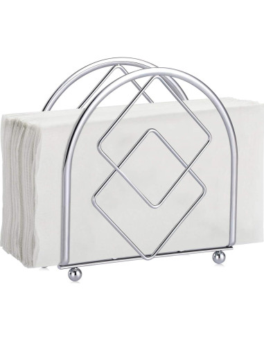 Soporte Vertical para Servilletas LEACHUTT Plata 16x6x15 cm