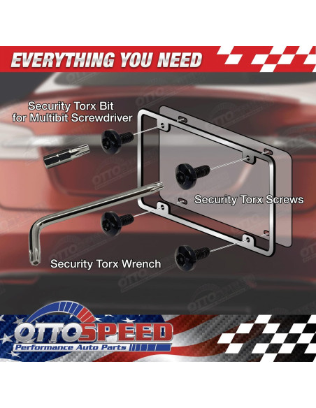 Kit de Tornillos Antirrobo para Placa Tesla OttoSpeed M5-0.8 Kit de Tornillos Antirrobo para Placa Tesla OttoSpeed M5-0.8