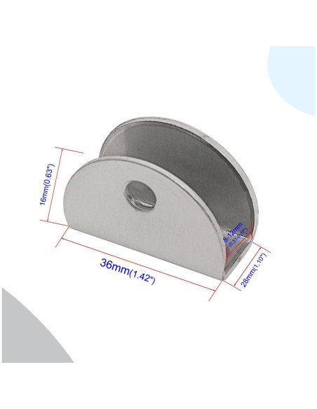 Soporte de Estante de Vidrio Aopin, Acero Inoxidable 4 Pcs Soporte de Estante de Vidrio Aopin, Acero Inoxidable 4 Pcs