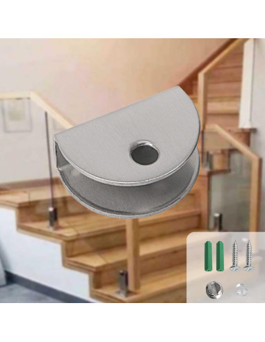 Soporte de Estante de Vidrio Aopin, Acero Inoxidable 4 Pcs