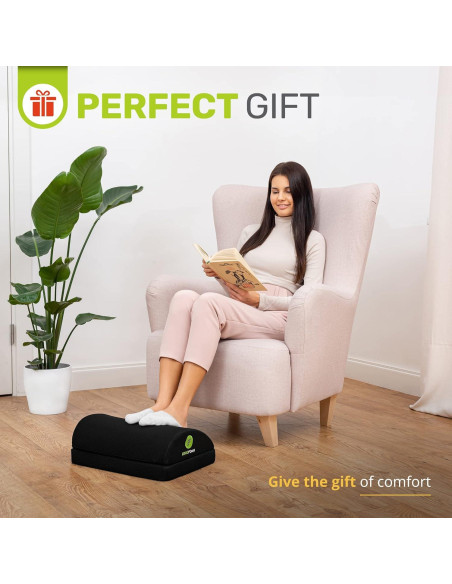 Reposapiés Ajustable ErgoFoam Negro - Diseño Ortopédico 44x30cm Reposapiés Ajustable ErgoFoam Negro - Diseño Ortopédico 44x30cm