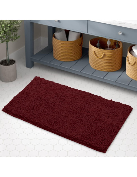 Alfombra de Baño LuxUrux Burdeos 61x43 cm Antideslizante Alfombra de Baño LuxUrux Burdeos 61x43 cm Antideslizante