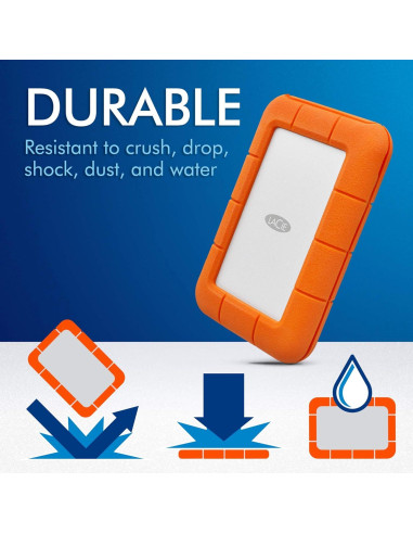 Disco Duro Externo LaCie Rugged Thunderbolt 2TB Resistente