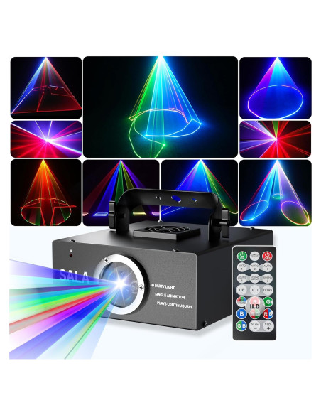 Luces Láser DJ SALA LM-003 Proyector RGB 3D para Fiesta Luces Láser DJ SALA LM-003 Proyector RGB 3D para Fiesta