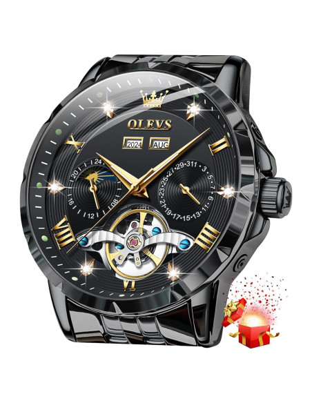 Reloj Automático de Lujo OLEVS para Hombre con Diamantes Reloj Automático de Lujo OLEVS para Hombre con Diamantes