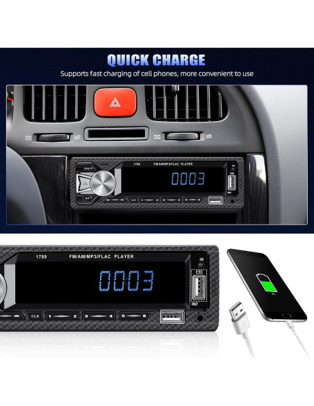 Receptor de Audio para Coche AMprime A3100US5 Bluetooth MP3 Receptor de Audio para Coche AMprime A3100US5 Bluetooth MP3