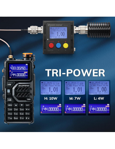 Radio BAOFENG K5PLUS 10W UHF VHF 1.25M 2 Paquetes