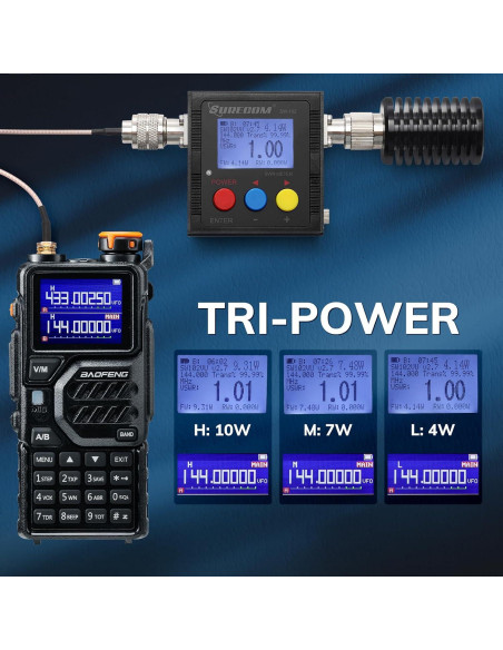 Radio BAOFENG K5PLUS 10W UHF VHF 1.25M 2 Paquetes Radio BAOFENG K5PLUS 10W UHF VHF 1.25M 2 Paquetes