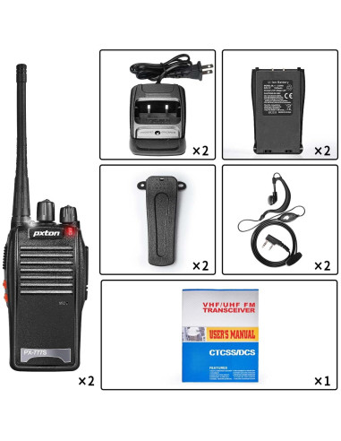 Walkie Talkies Pxton PX-777S Recargables 2 Unidades Largo Alcance