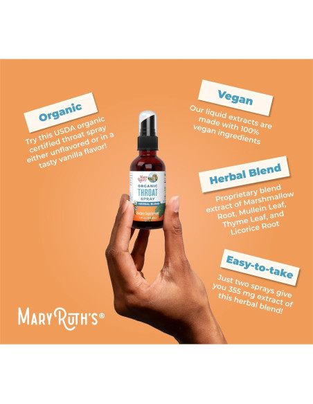 Spray Orgánico para la Garganta MaryRuth 30 ml | 4 Hierbas Spray Orgánico para la Garganta MaryRuth 30 ml | 4 Hierbas