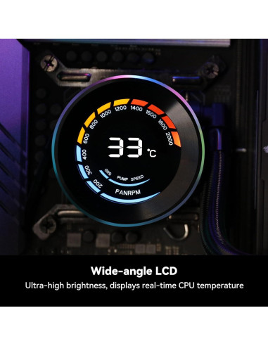 Enfriador Líquido CPU AUSDOM S360 RGB 360mm 3 Ventiladores PWM