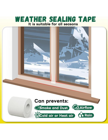 Cinta de Sellado para Ventanas Yinttian 3" x 1.83m Blanca