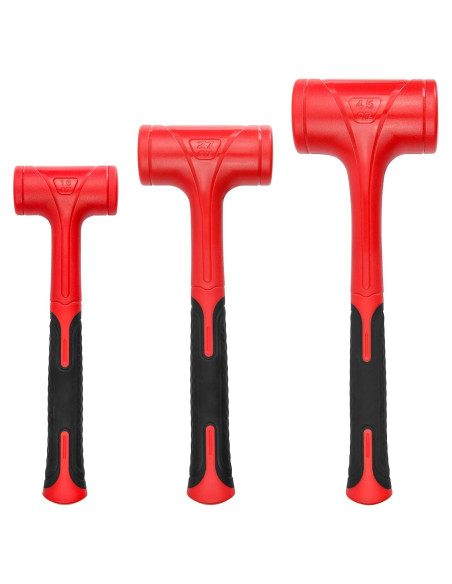 Juego de Martillos de Golpe Muerto YIYITOOLS 3 Piezas 0.45kg 0.68kg 1.36kg Juego de Martillos de Golpe Muerto YIYITOOLS 3 Piezas 0.45kg 0.68kg 1.36kg