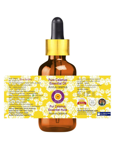 Aceite Esencial Puro Calamus Deve Herbes 15ml - Ligero y No Graso Aceite Esencial Puro Calamus Deve Herbes 15ml - Ligero y No Graso