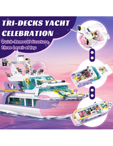 Yate Rosa de Construcción Mavo Brix 1108 PCS para Niñas 8+