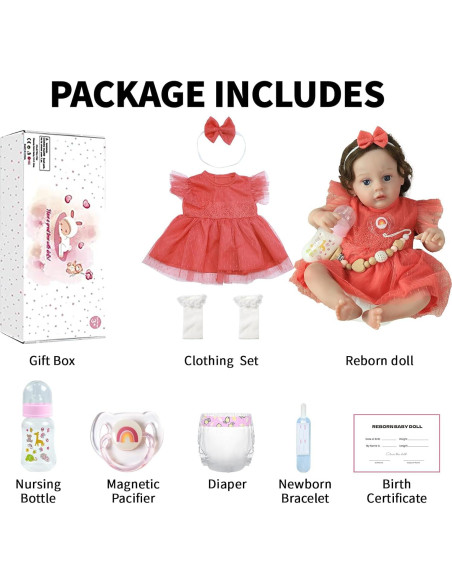 Muñeca de Bebé Renacida SCOM 50.8 cm Realista con Accesorios Muñeca de Bebé Renacida SCOM 50.8 cm Realista con Accesorios