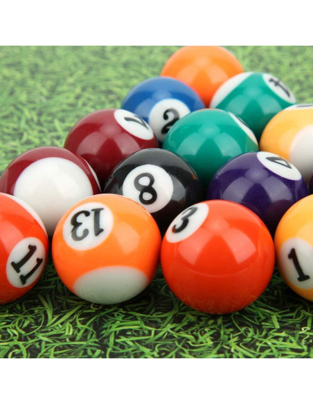 Juego de Bolas de Billar HURRISE 16 Piezas Resina Ecológica Juego de Bolas de Billar HURRISE 16 Piezas Resina Ecológica