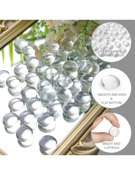 Canicas de Vidrio Planas Transparentes FUTUREPLUSX 50 PCS Canicas de Vidrio Planas Transparentes FUTUREPLUSX 50 PCS