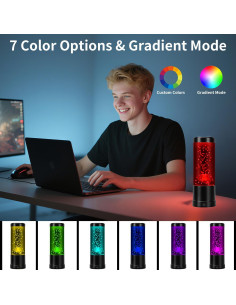 Lámpara Volcán ChicLumen 25.5 cm Luz Nocturna 7 Colores USB 2