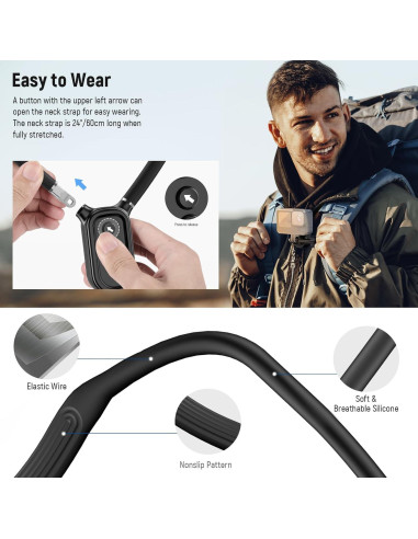 Soporte Magnético para Cuello NEEWER GP15 para GoPro y Teléfonos