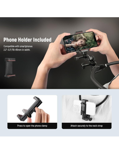 Soporte Magnético para Cuello NEEWER GP15 para GoPro y Teléfonos