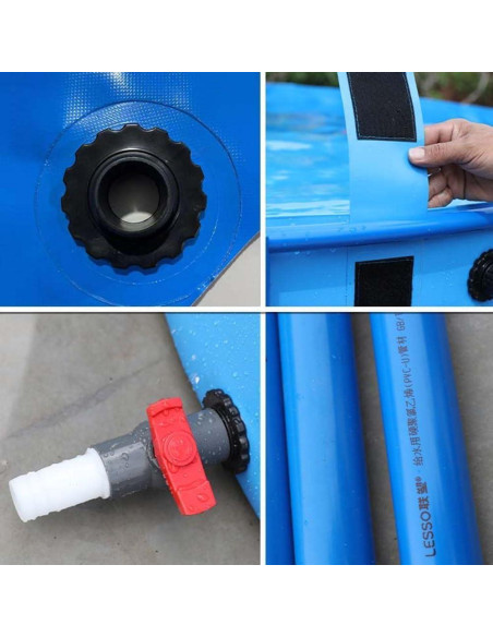 Estanque Redondo Elevado MOGUOBIN 1350L PVC para Peces Estanque Redondo Elevado MOGUOBIN 1350L PVC para Peces