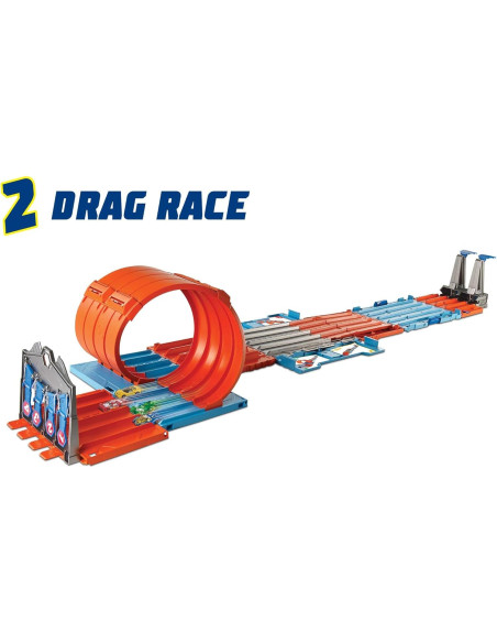 Caja de Carreras Hot Wheels Track Builder 3 Acrobacias 2.58kg Caja de Carreras Hot Wheels Track Builder 3 Acrobacias 2.58kg