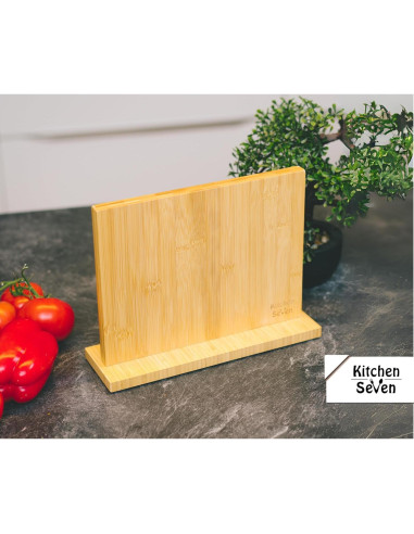 Bloque de cuchillos magnético Kitchen Seven 14 cuchillos bambú