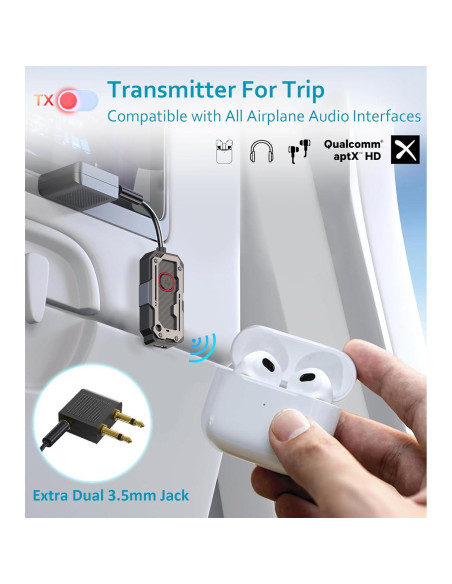 Adaptador Bluetooth 5.3 Dongguan C82 Receptor Transmisor 3.5mm Adaptador Bluetooth 5.3 Dongguan C82 Receptor Transmisor 3.5mm